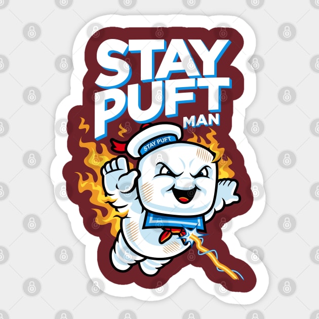 Stay Puft Man Sticker by harebrained